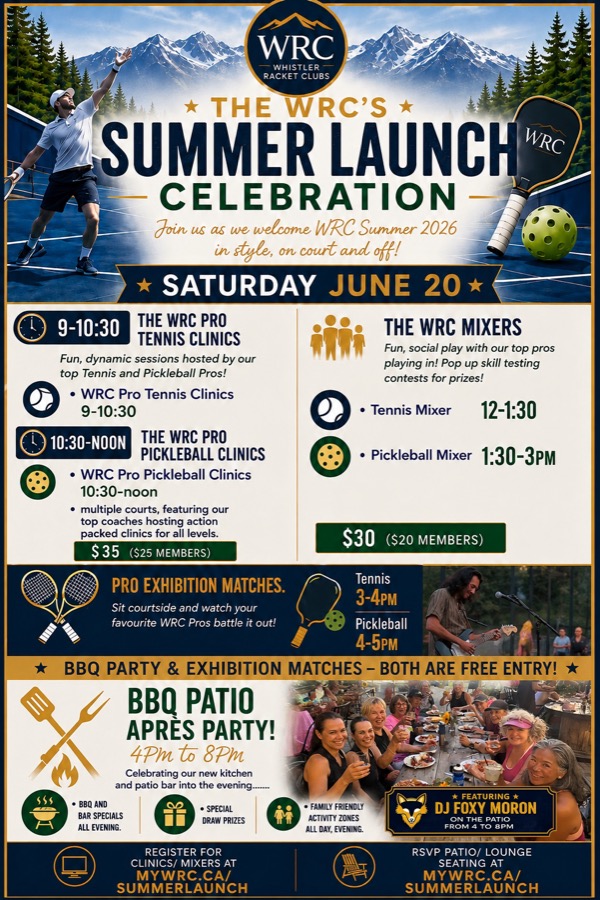 WRC Summer Launch Celebration — Saturday June 20 full schedule